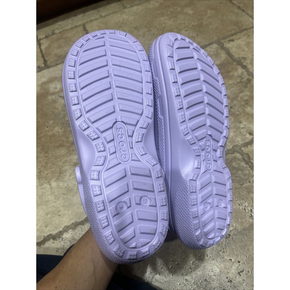 New CROCS Mens 12 CLASSIC LINED CLOG 203591-50P LAVENDER UNISEX - Picture 3 of 4